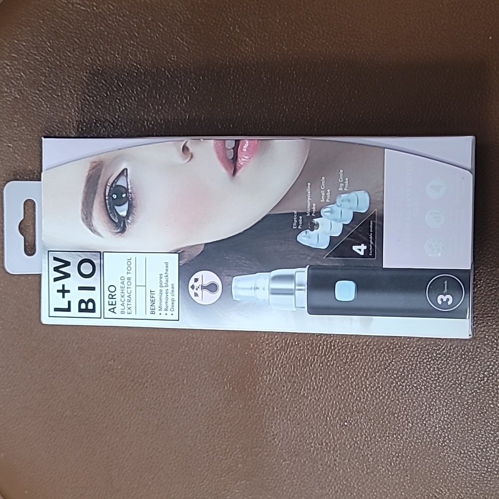 L+W BIO AERO Blackhead Extractor Tool w/ 4 Interchangeable Probes Deep Clean NIB